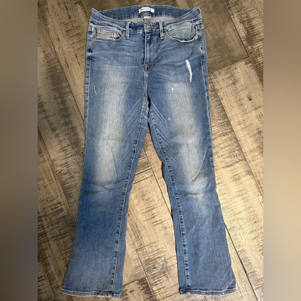 Good American Medium Blue Straight-Leg Jeans